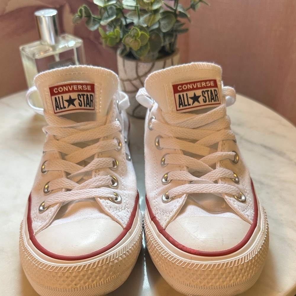Converse White Red and Blue Sneakers